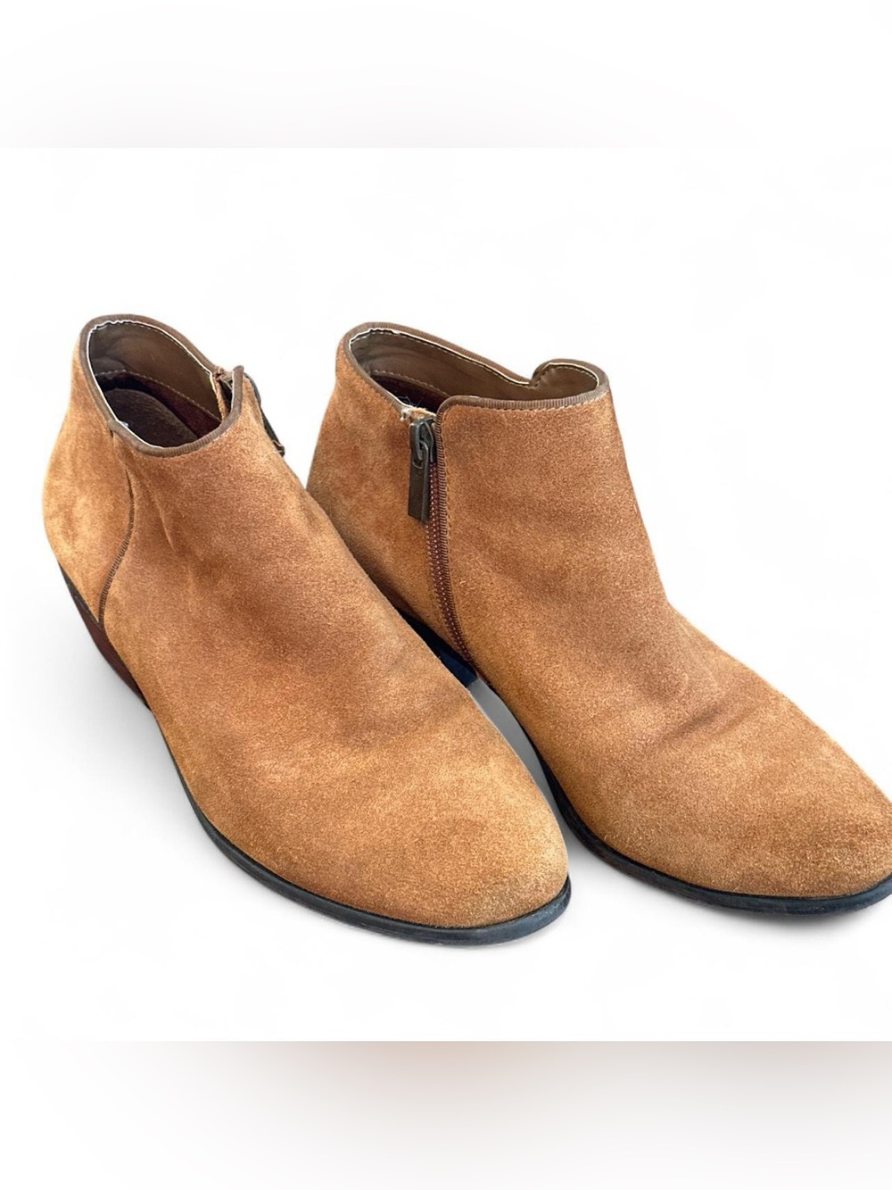 Crown Vintage Women's tan brown suede leather ankle boots - size 7